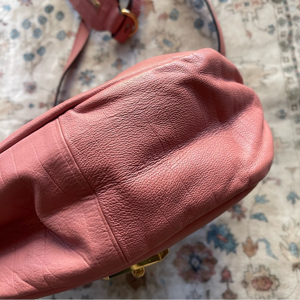 Chloe Coral Pink Elsie Grained Leather Crossbody Bag - Picture 11 of 11